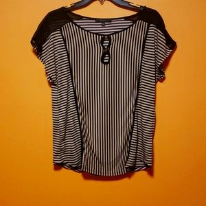 Top tunic womens black gold large